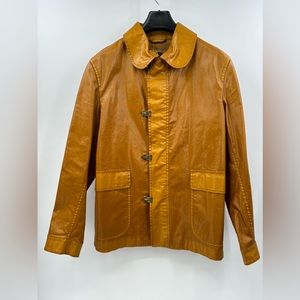 Sealup Indian yellow Waxed Weatherproof Sailing jacket Size  54 Made In italy